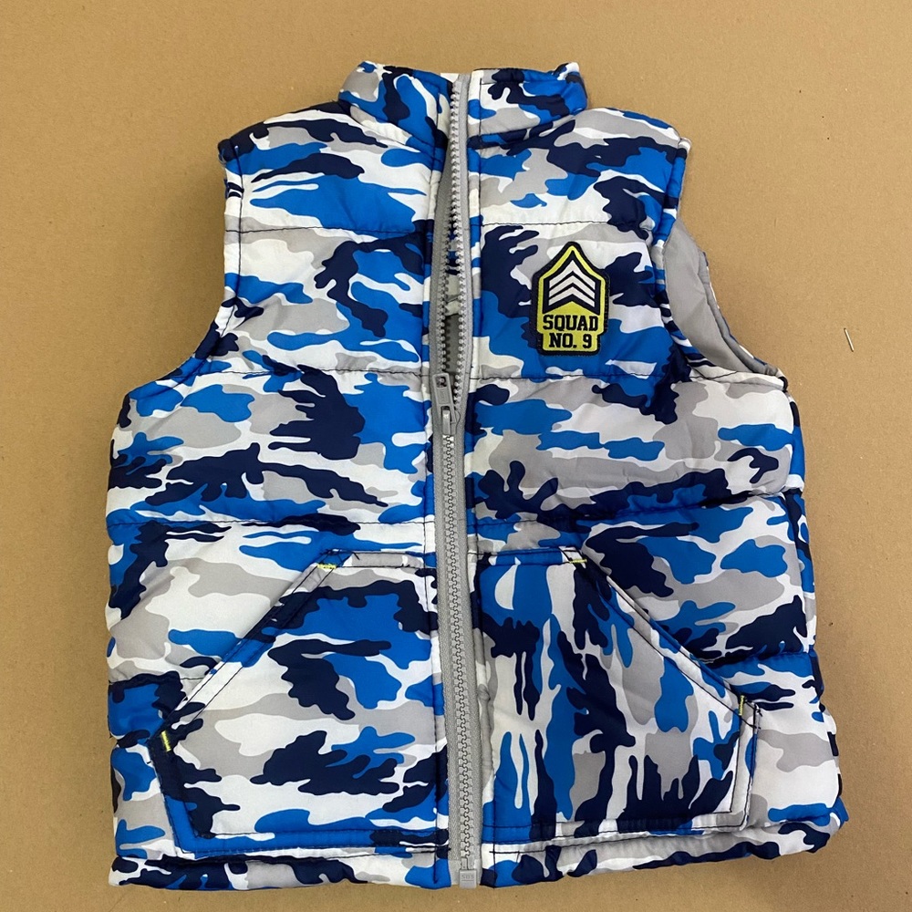 Boys 24M Blue Camo Vest